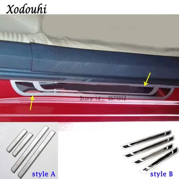 

For Peugeot 301 2014 2015 2016 2017 car threshold strip cover Stainless steel door Scuff Plate stick lamp frame external pedal