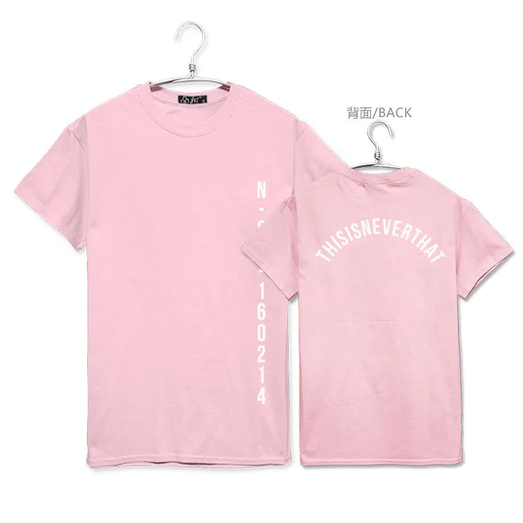 Новое поступление, футболка Bangtan, футболка унисекс для мальчиков, Kpop Fashion SAVE ME JUNGKOOK, в том же стиле, с короткими рукавами, парная футболка - Цвет: Розовый