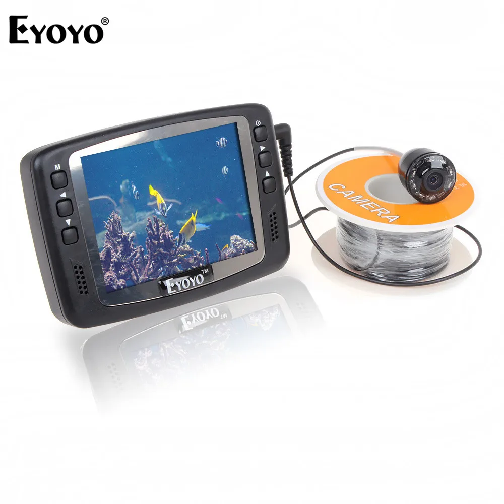 Eyoyo 1000TVL подводный лед видео рыболовная камера рыболокатор 15 м кабель 3,5 ''цветной ЖК-монитор