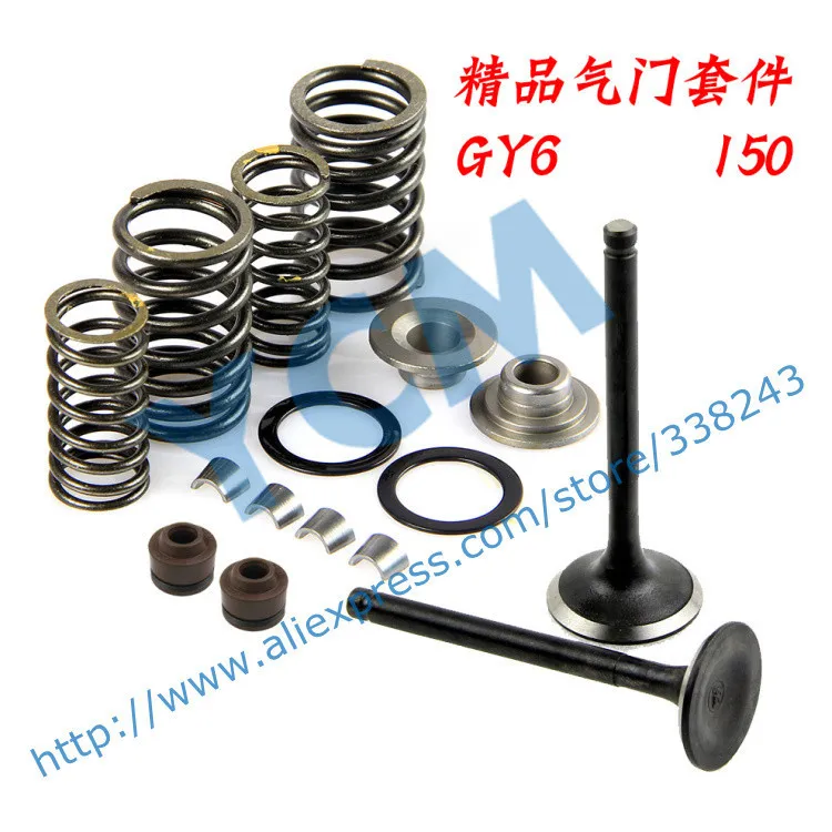 Valve Assembly GY6 150 Cylinder Head Parts Valve set Engine Parts