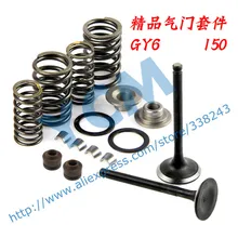 Valve Assembly GY6 150 Cylinder Head Parts Valve set Engine Parts Wholesale YCM QMTJ GY150 Drop