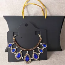 Шкатулка белый/черный/коричневый Большой подушка коробка подарочная коробка Jewelry Упаковка подушку поле 10 шт.+ 10 шт. ожерелье карты логотип costextra