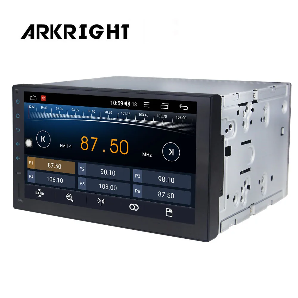 Sale ARKRIGHT 7" 2Din 4+64GB Android Car Recorder/Car Radio Android 8.1 Octa Core Universal Head Unit HD GPS Support DSP 2