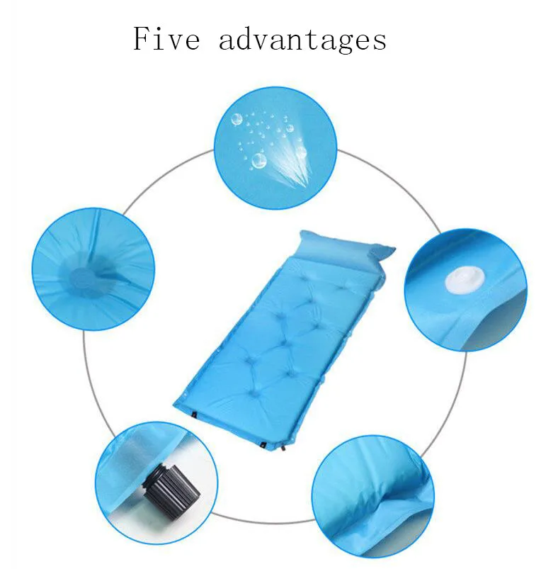 ao ar Livre de Acampamento Inflável Automático Portátil Colchão Moisture-proof 7 Esporte e Lazer