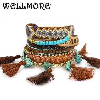 

brown handmade cotton Bracelet tassel women charm Bracelets Brazilian Bracelets wholesale have S/M/LSize