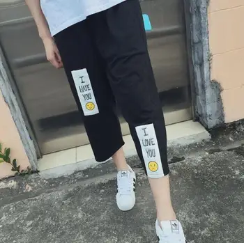 

I hate / love you For women summer Ankle-Length Pants wide leg pants