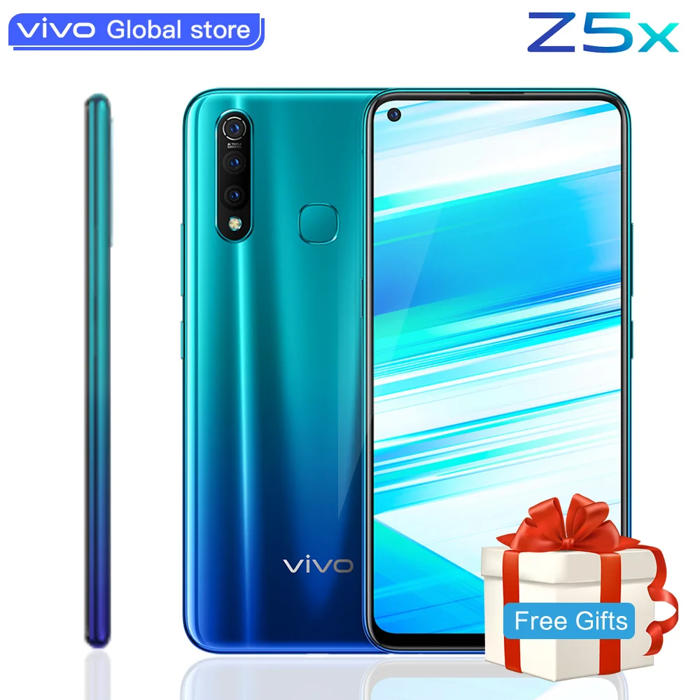 

original vivo Z5x Mobile Phone 6.53" Screen 8G 128G Snapdragon710 5000mAh Battery 18W Charge celular Cell Smartphone