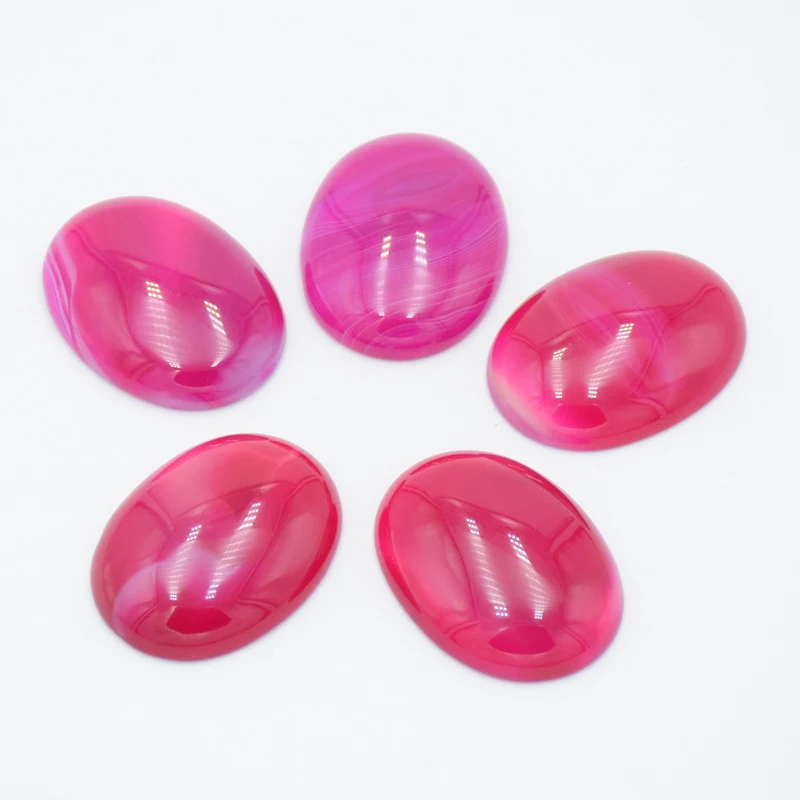 

Natural Oval Rose Red Veins Agates Cabochon No Drilling Hole CAB Stone Loose Bead for Pendant Necklace Jewelry Making Accessory