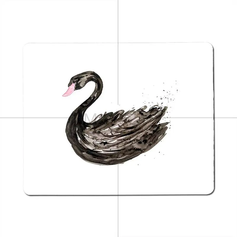 MaiYaCa New Design Black Swan Gamer Speed Mice Retail Small Rubber Mousepad DIY pictures PC computer gaming mousepad desk mat