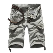 Рабочие шорты мужские летние Хлопковые Бриджи с несколькими карманами короткие брюки новые модные мужские однотонные повседневные рабочие шорты