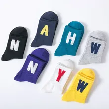 Новые женские носки осень и зима хлопок носки из пряжи с пером буквы женские носки 5 пар/лот