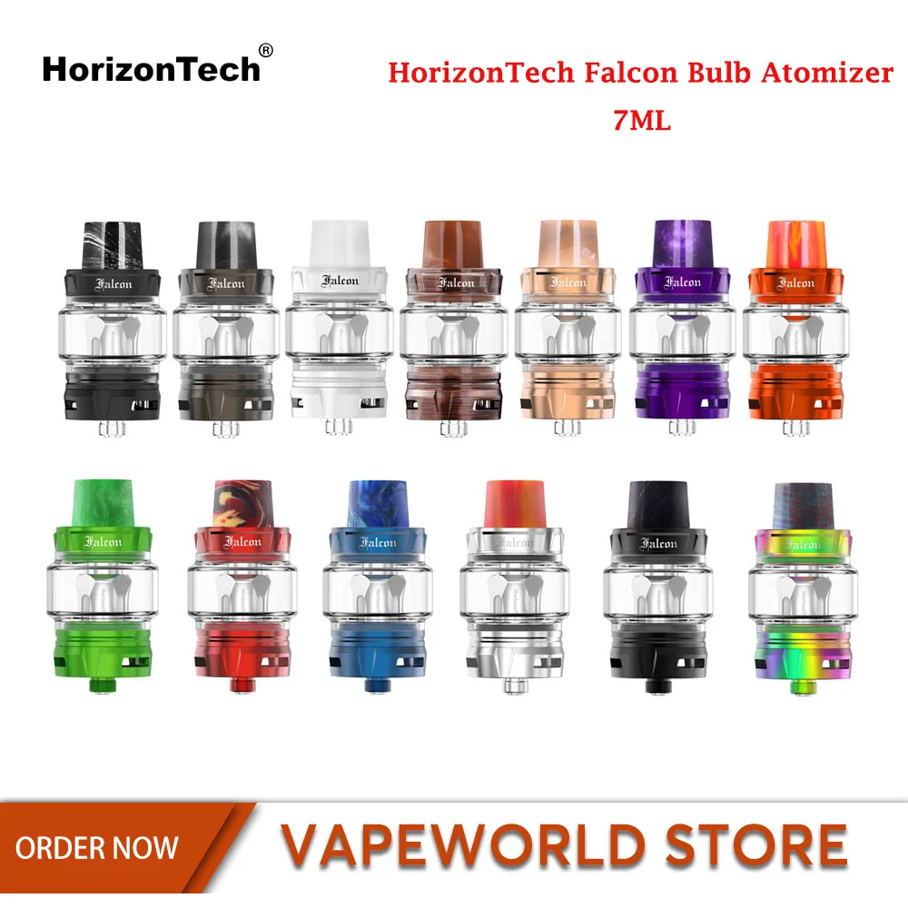 

Original HorizonTech Falcon Bulb Atomizer Vape Tank 7ml With M1 Coil Electronic Cigarette 510 Drip Tip VS Uwell Crown 4 Tank