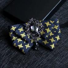 Галстук-бабочка Взрослый мужской свадебный паджаритас винтажный Британский галстук-бабочка Алмазный вечерние галстук для жениха украшения на шею Cravate Pour Homme