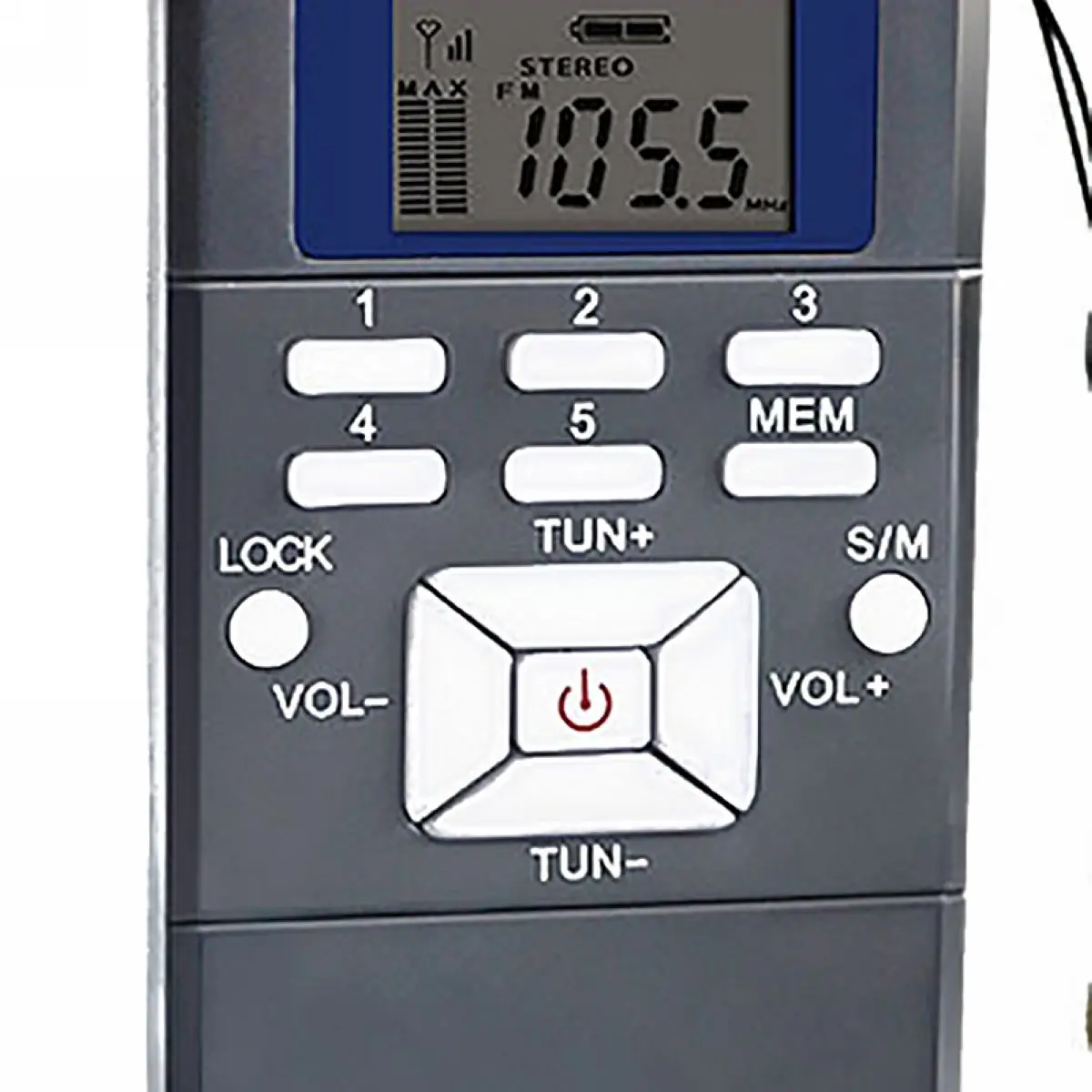 Mayitr 1Pc Portable FM radio Receiver 60-108MHz Handheld Digital FM Receiver Battery Powered With 3.5mm Earphone for Radio