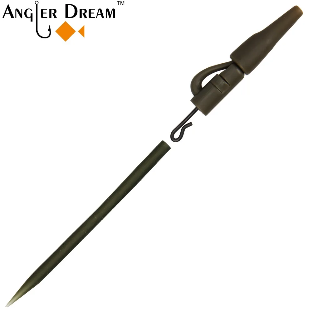 30 Sets Carp Fishing Swivel Lead Clip Snap Tail Rubber Sleeve Matt