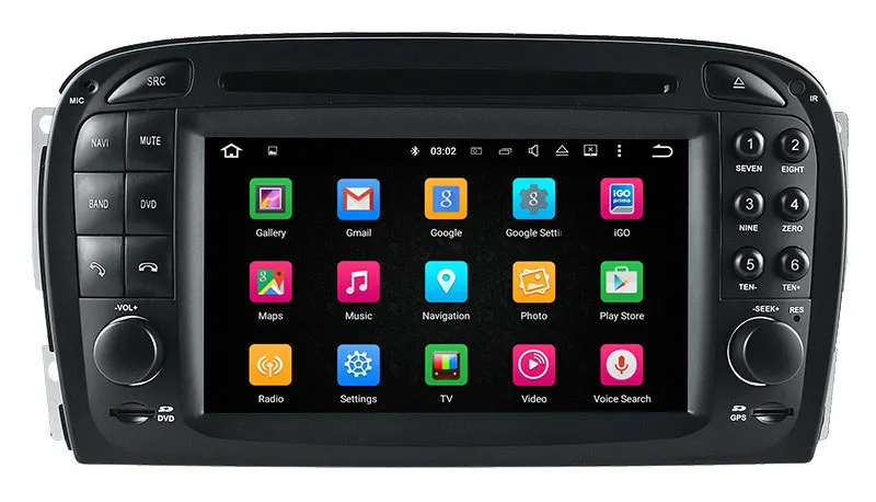 Flash Deal Android 7.1 In Dash Car DVD Player for Mercedes Benz SL R230 with GPS Navigation Radio BT SD WIFI Stereo 4Core RAM 2+ROM 16GB 2