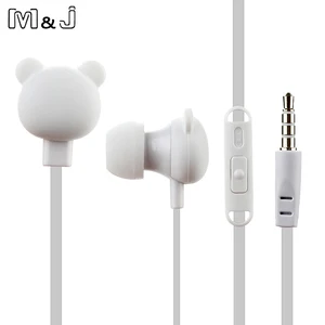 Image 4 - M & J צבעוני קריקטורה חמוד אוזניות סטודיו עם מיקרופון כפתור מרחוק דוב אוזניות עבור iPhone סמסונג Huawei xiaomi יום הולדת מתנה