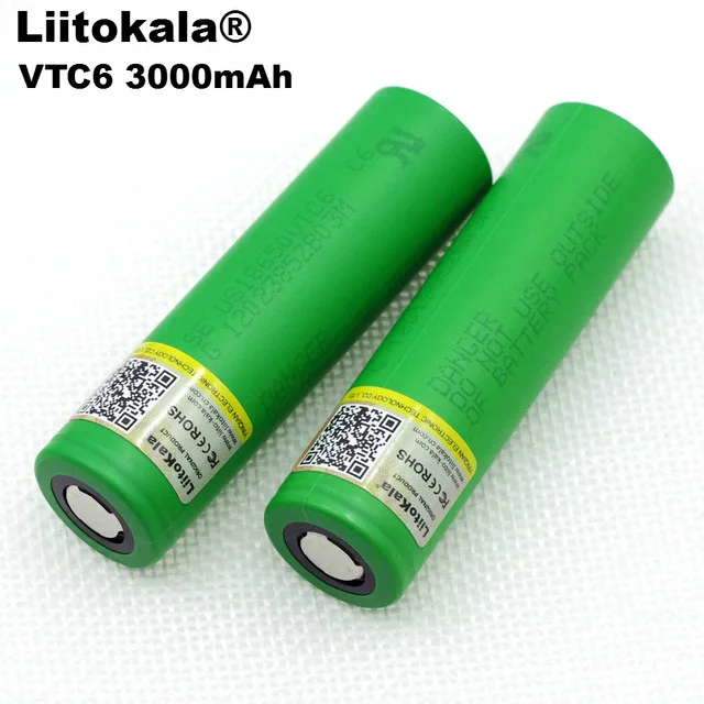 1 шт. Liitakala VTC6 3 7 в 3000 мАч 18650 литий ионная батарея 30A разрядка US18650VTC6 фонарик для