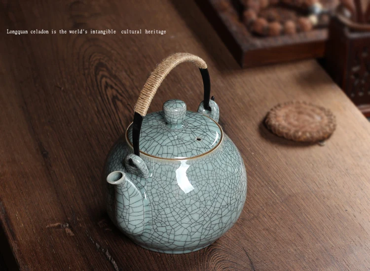 Большой объем, 1270 мл, кунг-фу, чайный набор, Longquan, Celadon, керамический горшок, китайский чайный горшок, фарфоровый чайник, чайник
