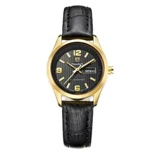 Nuodun Women Quartz Watches Ladies Fashion Wristwatch Woman Casual Quartz Watch Waterproof Genuine Leather Watch Strap