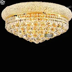 Золотые потолочные светильники лампы для спальни минималистский ретро лобби потолочный светильник для коридора, D50cm x H25cm