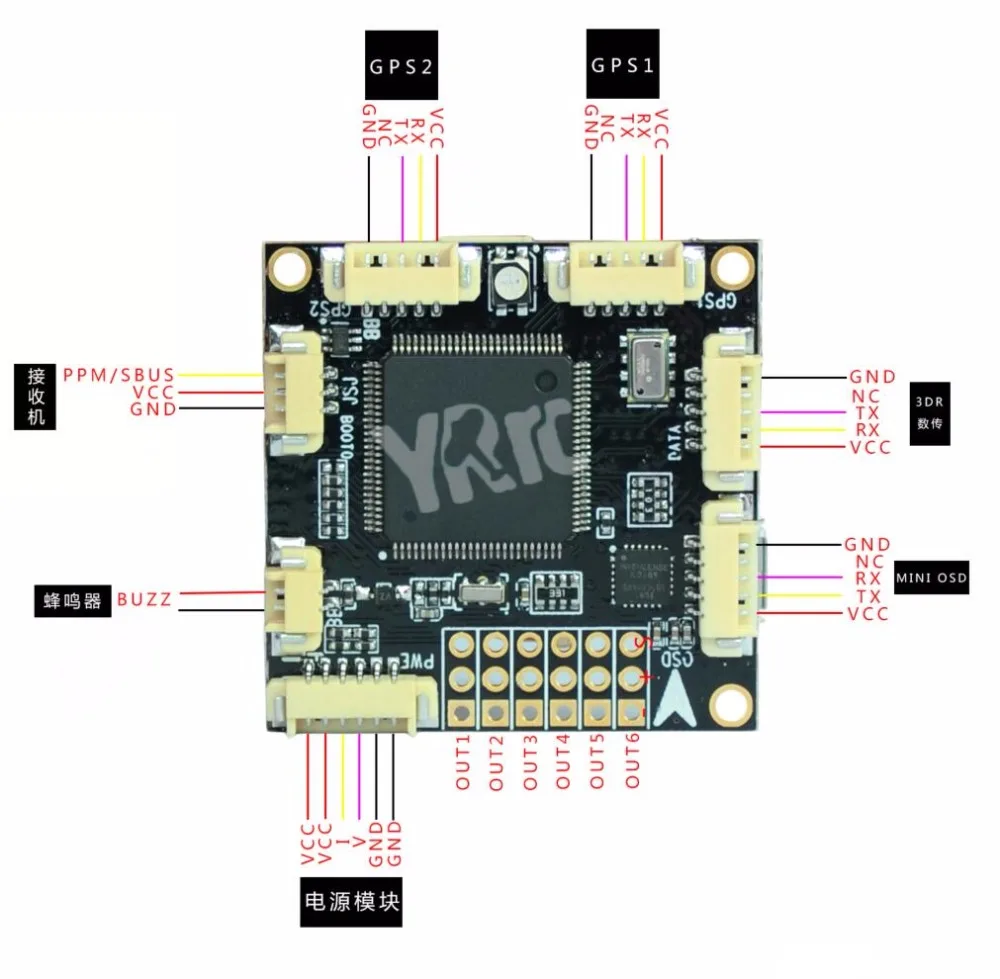 Мини Pixhawk PX4 PIX 2.4.8 автопилот Pixhawk 2.4.8 32 бит Контроллер полета M8N gps 433 МГц 915 МГц телеметрический модуль питания IEC PPM