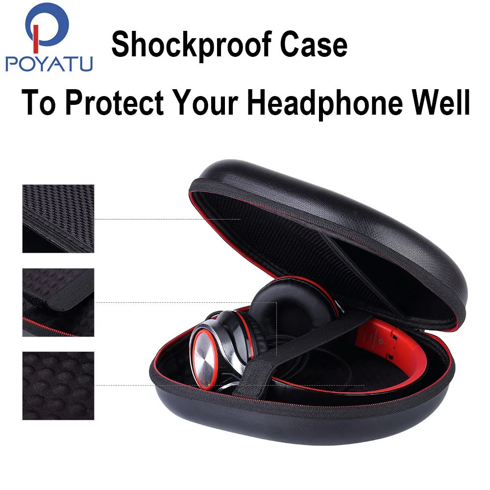 POYATU Headphone Case Hard For Audio Technica ATH MSR7 MSR7BK MSR7GM