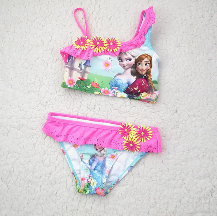 

Elsa&Anna Girls Swimwear New 2018 Summer Style Girls Bikini For Children Swimsuit Kids Tankini Bathing Suit Beachwear