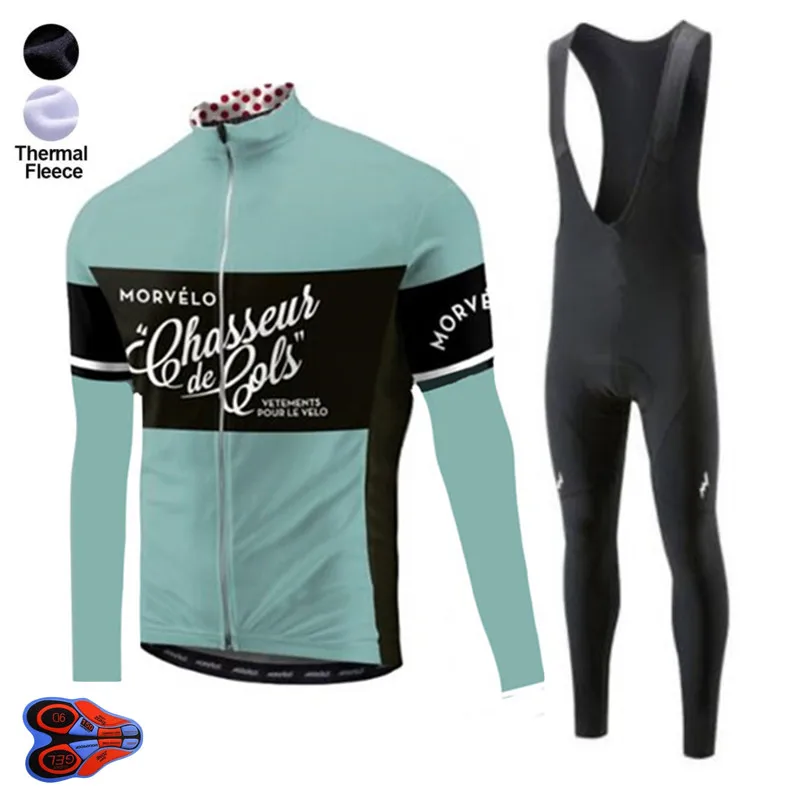 С длинным рукавом Ropa Ciclismo Invierno майки спортивные/зима термальность флис MTB Велосипедный спорт костюмы для мужчин 9D гель PAD велосипед одежда