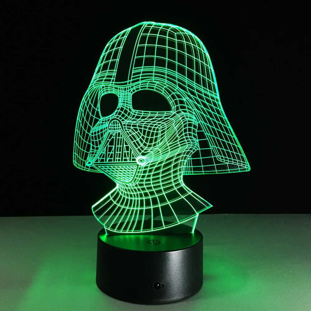  Star Wars Darth Vader 3D LED Table Lamp Night Light 7 Colorful Children Lighting Gift Baby Nightlig - 32915952596