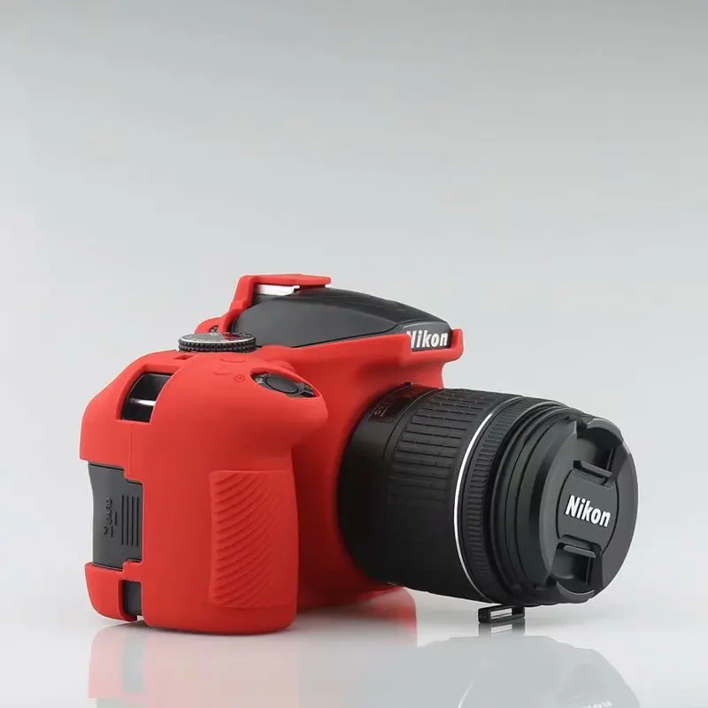 Камера сумка чехол для Nikon D90 D3300 D3400 D3500 D5100 D5200 D5300 D5500 D5600 DSLR мягкий силиконовый резиновый защитный чехол