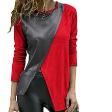 Женская Повседневная футболка с круглым вырезом; сезон весна-осень; одинаковые рубашки с длинными рукавами; блузки; женская футболка; женские топы