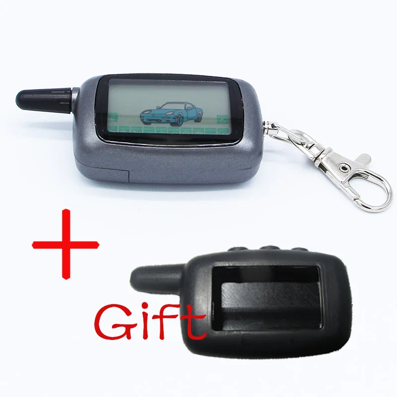 

Starline A9 2-way LCD Remote Control Key Fob Chain Keychain + Silicone Key Case For Two Way Car Alarm System Twage Starline A9