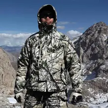 New Bionic Camouflage Winter Lighweight Field Coat with Liner Camo Parkas for Hunting and Outdoor