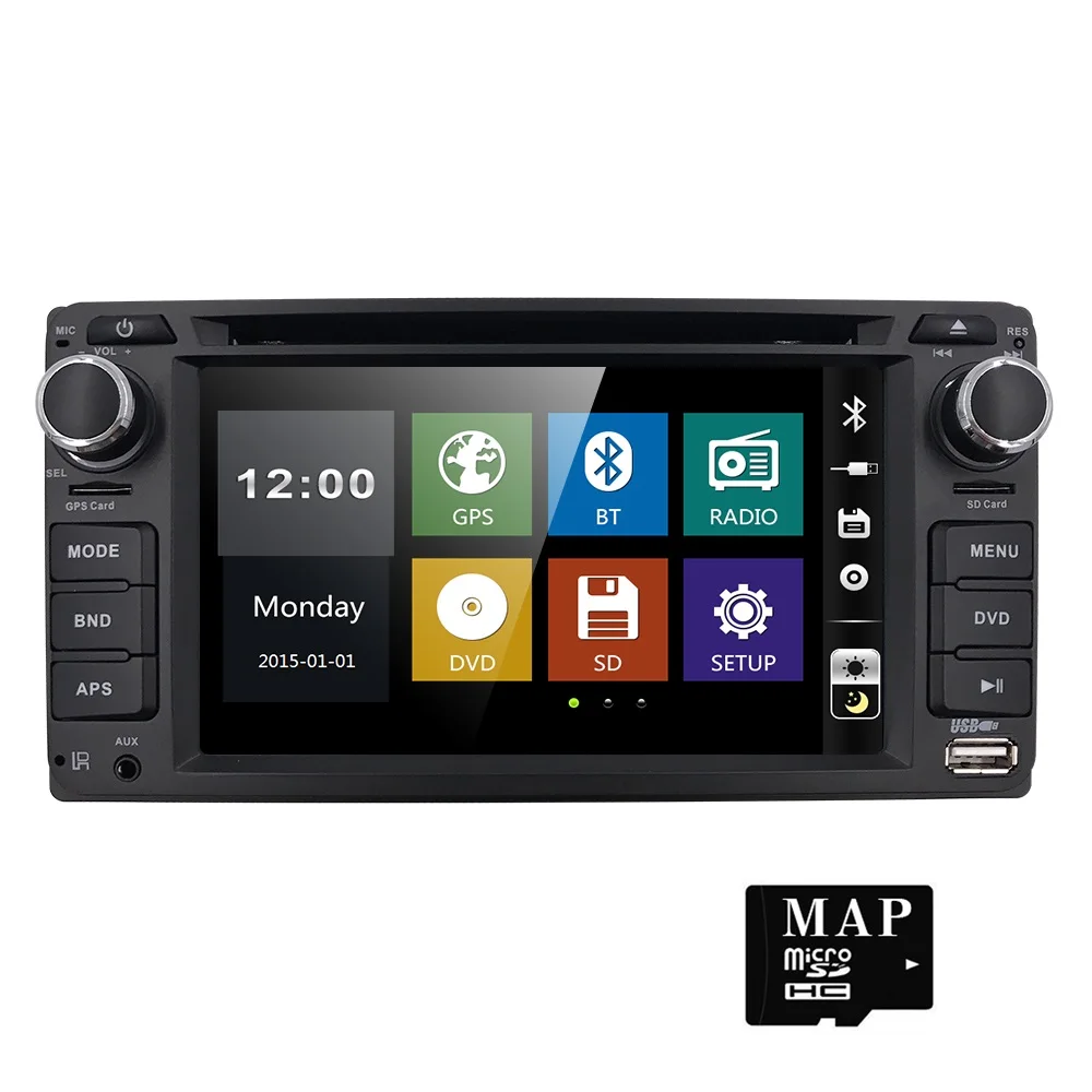 

6.2''2din car radio gps navigation Car Dvd Monitor Player For Toyota Hilux Vios Old Camry Prado Rav4 2003-2008 Rds BT SWC MAP CD