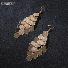 

Elegance Gold Earrings Women Boho Multilayer Long Earrings Droplet and Leaf Styles Unique New Design Of Personality Jewelry Gift
