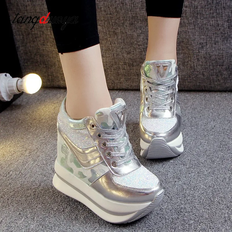 

Spring Autumn Women Wedges Shoes High Top Fashion Women Casual Shoes Female Height Increasing Platform Women shoes 2019