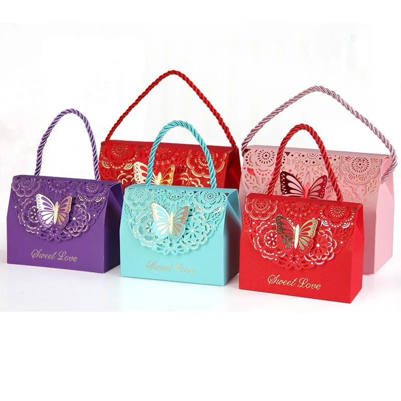  30pcs/set Wedding Favors Candy Box Laser Cut Hollow Candy Chocolates Bag Baby Shower Birthday Invit - 32855762722