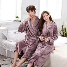 Женский и мужской длинный халат женский Шелковый фланелевый банный халат-кимоно для подружки невесты на свадьбе пеньюары домашний халат Peignoir Badjas