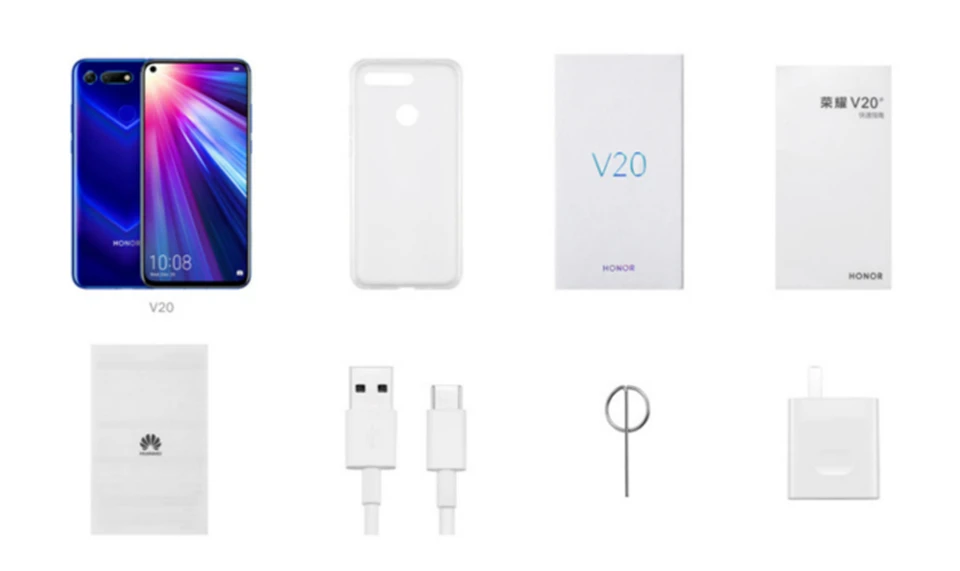 Honor View 20, Смартфон Honor V20, Android 9, 6 ГБ/8 ГБ ram, 128 ГБ/256 ГБ rom, Поддержка NFC, быстрая зарядка, мобильный телефон