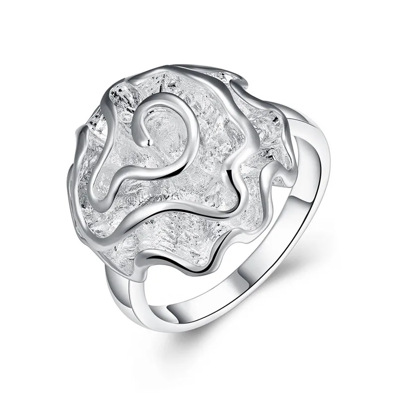 silver plated jewelry rose shape rings for women vintage jewelry accessories ring romantic wedding party accessories - Rose Shaped Wedding Ring silver plated jewelry rose shape rings for women vintage jewelry accessories ring romantic wedding party accessories - Rose Shaped Wedding Ring