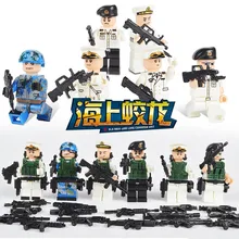 Современные военно-морской дракон brickmania фигурки строительные блоки, WW2 Китай военно-морской флот силы minifigs оружие Кирпичи игрушки для мальчиков подарки