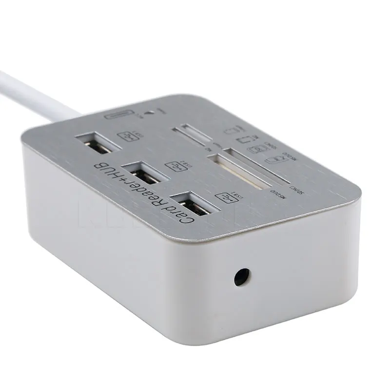 Kebidu 3 Порты мини usb хаб устройство чтения карт памяти USB 0 концентратор Алюминий с MS