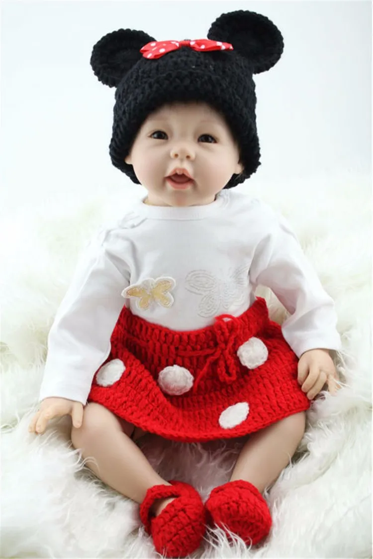 55 см Силиконовые Reborn куклы Baby живой реалистичный Boneca Bebe реалистичные настоящая