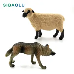 Моделирование животных модель волк фигурки овец home decor миниатюрный Сказочный украшения сада аксессуары современный Пластик статуя игрушки