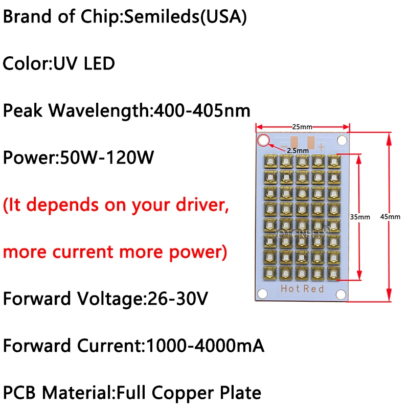 50W100W120W200W полу светодиодный s УФ лампа 395nm 405nm 420nm 365nm УФ фиолетовый светодиодный медный PCB для УФ-светильник планшетный принтер клей отверждения светильник