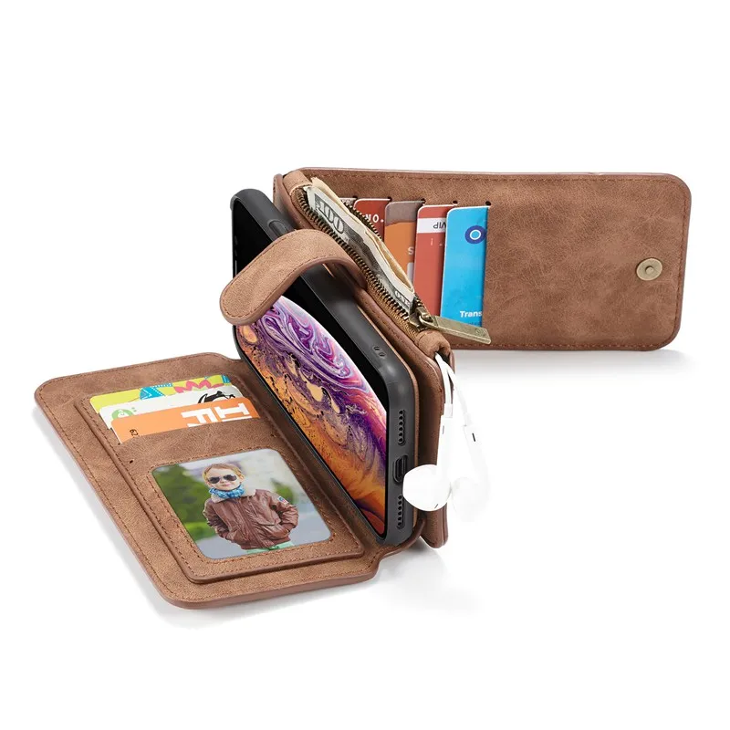 Phone Flip case For Iphone 13 12 Mini 11 Pro X Xr Xs Max 5 s e 2020 6 7 8 Plus Coque Luxury Leather Protective Cover accessories