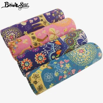 

Boosew Sika Deer Design Canvas Fabric 4PCS 45x45cm Cotton Linen Fabric DIY Cushion Curtains Burlap Tablecloth Home Pillow Tela