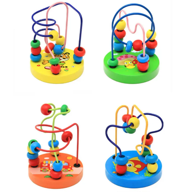 

Wooden Wire Bead Maze Table Intellectual Development Toy For Children Toddlers