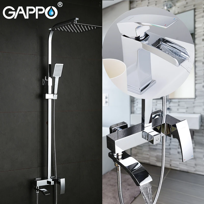 

GAPPO Basin Faucets shower set with basin faucet chrome bathroom shower set chrome bath faucet mixers torneira do anheiro